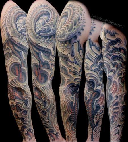 Jason Wheelwright - freehand cover up Biomech Sleeve